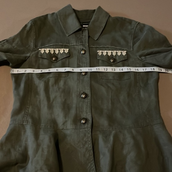 INC International Concepts Women's Linen Embroidered Peplum Jacket -Size M - Picture 6 of 10